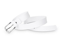 Pasek damski klasyczny biały mat 3 cm