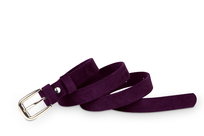 Pasek damski klasyczny bordowy welur 2 cm