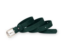 Pasek damski klasyczny butelkowy welur 2 cm