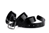 Pasek damski klasyczny czarny lakier 3 cm