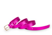 Pasek damski klasyczny fuksja kora 2 cm