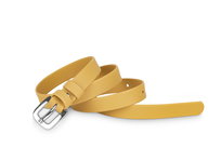 Pasek damski klasyczny musztardowy mat 2 cm