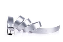 Pasek damski klasyczny srebrny mat 3 cm