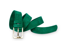 Pasek damski klasyczny trawiasty welur 3 cm