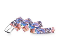 Pasek damski klasyczny wiosenne motyle 3 cm