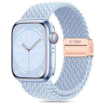 Pasek do APPLE WATCH 3 / 4 / 5 / 6 / 7 / 8 / 9 / SE (38 / 40 / 41 MM) Tech-Protect Nylonmag Baby niebieskie - Tech-Protect