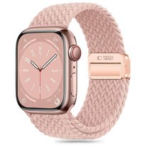 Pasek do APPLE WATCH 3 / 4 / 5 / 6 / 7 / 8 / 9 / SE (38 / 40 / 41 MM) Tech-Protect Nylonmag Dusty różowe Apple