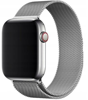 PASEK DO APPLE WATCH 4/5/6/7/8/9/SE BRANSOLETA STAL 42/44/45/49MM SREBRNY - brak danych