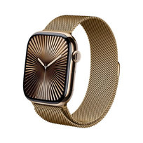 Pasek do Apple Watch 44/45/46/49 mm Crong Milano Steel ze Stali Nierdzewnej (różowe złoto) Crong