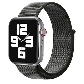 Pasek do Apple Watch 49mm, 45mm, 44mm, 42mm Nylon Tkany Regulowany Ciemnoszary - Avizar