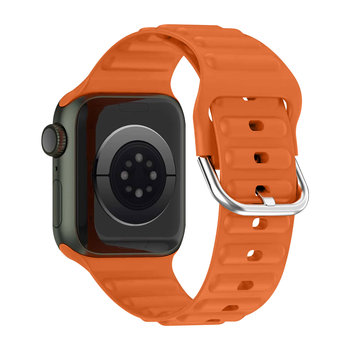 Pasek do Apple Watch 49mm, 45mm, 44mm, 42mm Silikon Regulowany Pomarańczowy - Avizar