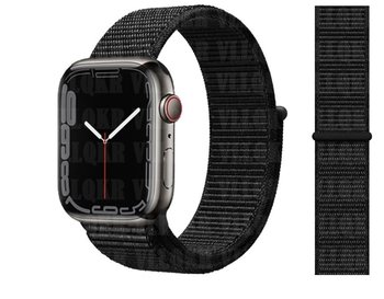 Pasek do Apple Watch Nike Sport Tkanina Nylon 42/44 mm Czarny - Bezmarkowe