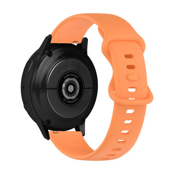 Pasek do Galaxy Watch Active 2 Gładki silikon Pomarańczowy - Avizar