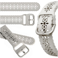 Pasek do Garett Kids Essa 4G smartwatch kremowa opaska 18mm z teleskopami