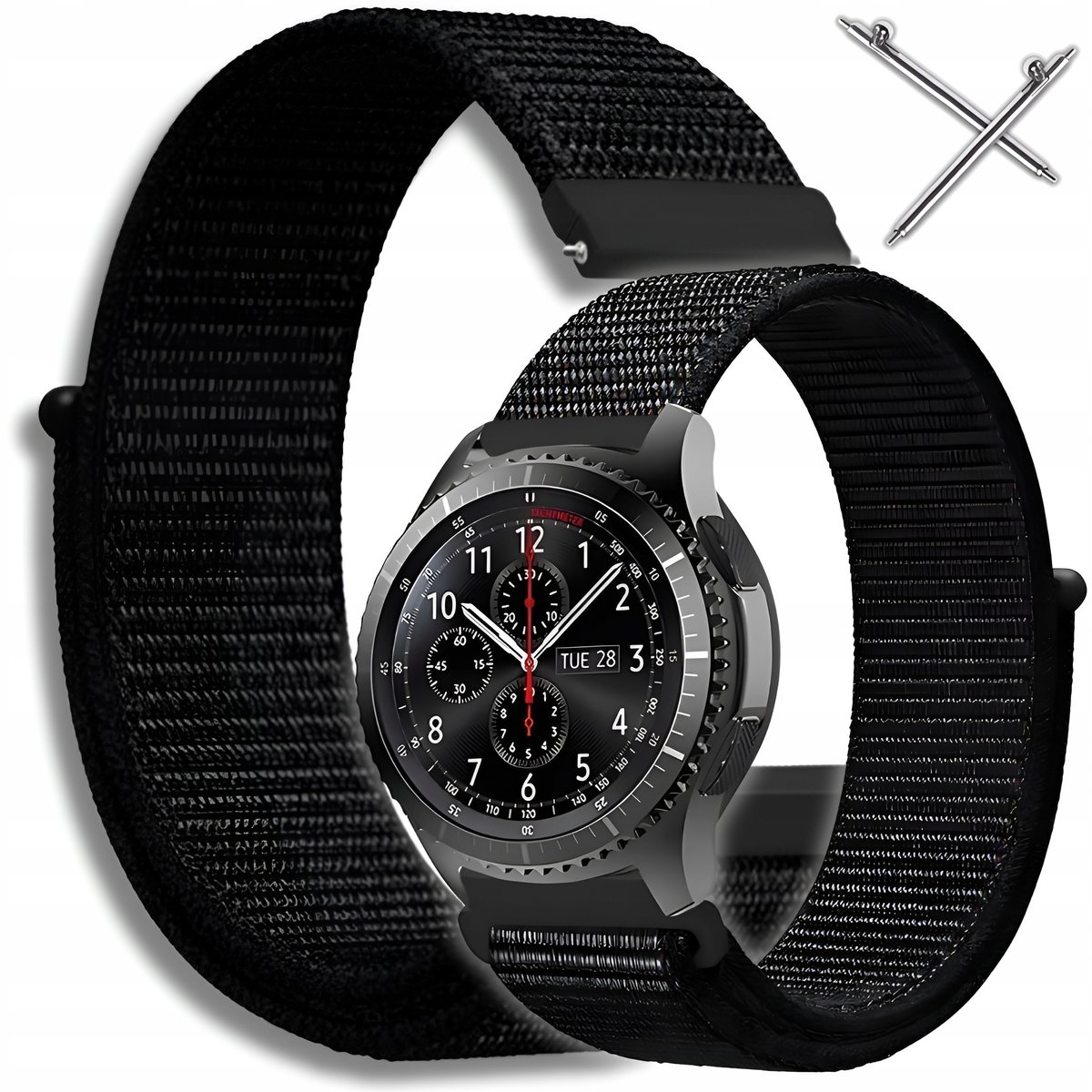 Cinturino In Nylon 22mm Bandiera Spagnola – Compatibile Con Garmin Vivoactive 4, Forerunner 265/255, Venu 3/2, E Molti Altri