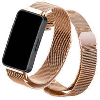 Pasek do Huawei Band 7 magnetyczny (Różowo-Złoty)