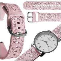 Pasek do Motorola Moto Watch 100 smartwatch jasnoróżowa opaska 20mm