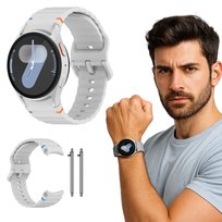 Pasek do Samsung Galaxy Watch 4 5 6 7 40/44/45/46/47mm Classic S/M/L szary