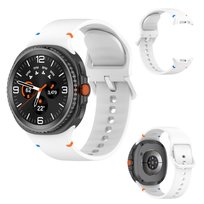 Pasek do Samsung Galaxy Watch 8 40mm / 44mm / 8 Classic 46mm S/M biały
