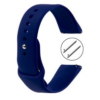 Pasek do smartwatch 18mm / Silikonowy / Uniwersalny / S01 - granatowy + teleskopy