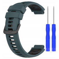 Pasek do smartwatch Garmin Forerunner 735XT, 230, 235, 630 - ciemnozielono-czarny