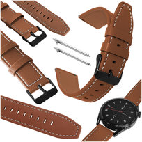 Pasek do Xiaomi Amazfit GTS 4 smartwatch brązowa skórzana opaska 20mm