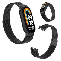 Pasek do Xiaomi Mi Band 8 9 10 metalowy bransoleta opaska zegarek czarny