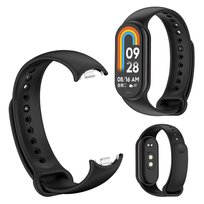 Pasek do Xiaomi Mi Band 8 9 10 silikonowy opaska bransoleta watch czarny MARTECH