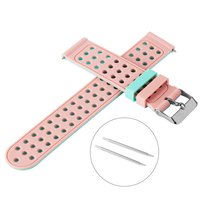 Pasek do zegarka 18mm – silikonowy – różowo-błękitny