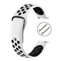 PASEK DO ZEGARKA 20MM – SILIKONOWY – biało-czarny