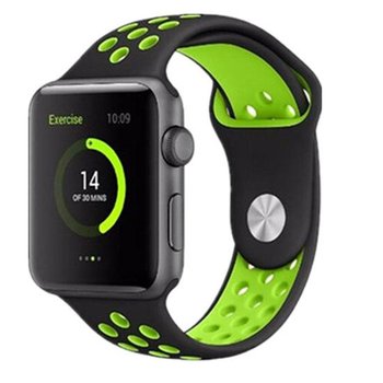 Pasek do zegarka Apple Watch Nike Sport 38/40/41mm Czarno-limonkowy Rhino - Rhinocell