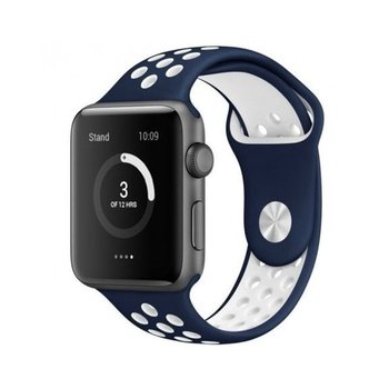 Pasek do zegarka Apple Watch Nike Sport 38/40/41mm granatowy-biały Rhino - Rhinocell