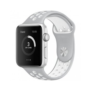 Pasek do zegarka Apple Watch Nike Sport 42/44/45/49mm szaro-biały Rhinocell - Rhinocell