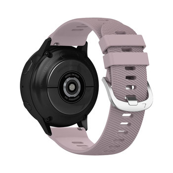 Pasek do zegarka Galaxy Watch Active 2 Silikon teksturowany Lavander Grey - Avizar