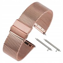 Pasek Do Zegarka Smartwatch Bransoleta Mesh 20mm Regulowana Złota Gold Rose