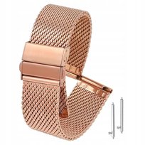 Pasek Do Zegarka Smartwatch Bransoleta Mesh 22mm Regulowana Złota Gold Rose