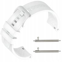PASEK DO ZEGARKA SMARTWATCHA DEVILL SILIKONOWY 22MM TELESKOPY BIAŁY