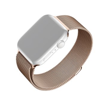 Pasek FIXED Mesh ze stali nierdzewnej do Apple Watch 38/40/41 mm, różowozłoty - FIXED