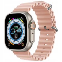 Pasek Gumowy 3D do Apple Watch 1 2 3 4 5 6 7 8 9 SE 42/44/45mm RÓŻOWY Inna marka