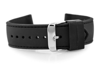 Pasek gumowy do zegarka 901B - przeszywany - 24mm - Tayma