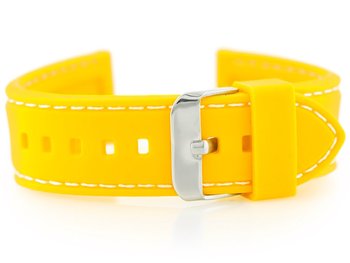 Pasek gumowy do zegarka U20 - żółty 18mm - PACIFIC