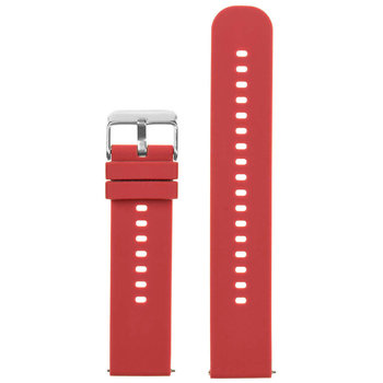Pasek gumowy do zegarka U27 - czerwony/srebrny - 20mm - PACIFIC