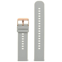 Pasek gumowy do zegarka U27 - jasny szary/rosegold - 22mm PACIFIC