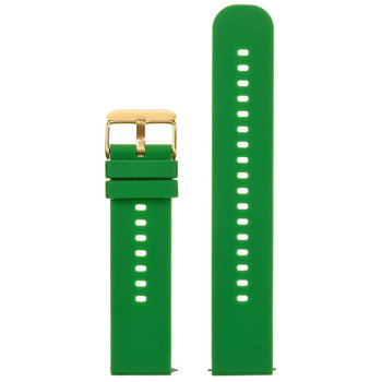 Pasek gumowy do zegarka U27 - zielony/złoty - 18mm - PACIFIC