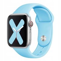 Pasek Gumowy Stylowy Apple Watch 1 2 3 4 5 6 7 8 9 SE 38/40/41mm BŁĘKITNY Inna marka