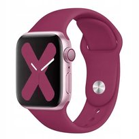 Pasek Gumowy Stylowy Apple Watch 1 2 3 4 5 6 7 8 9 SE 38/40/41mm BURGUNDOWY Inna marka