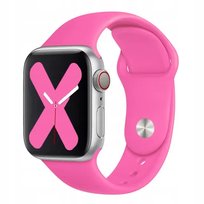 Pasek Gumowy Stylowy Apple Watch 1 2 3 4 5 6 7 8 9 SE 38/40/41mm MALINOWY Inna marka