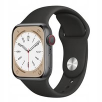 Pasek Gumowy Stylowy do Apple Watch 1 2 3 4 5 6 7 8 9 SE 38/40/41mm CZARNY Inna marka