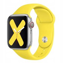 Pasek Gumowy Stylowy do Apple Watch 1 2 3 4 5 6 7 8 9 SE 38/40/41mm ŻÓŁTY Inna marka