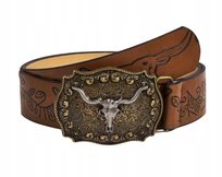 Pasek Kowboj Głowa Byka Rogi Cowboy Dziki Zachód Western Prezent Y2K Inna marka